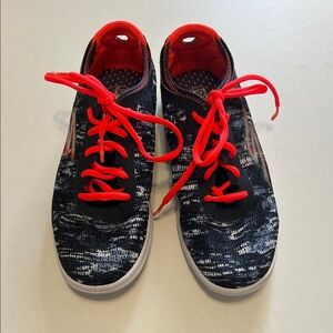 Skechers Orange and Blue Sneakers with Dynamic Design